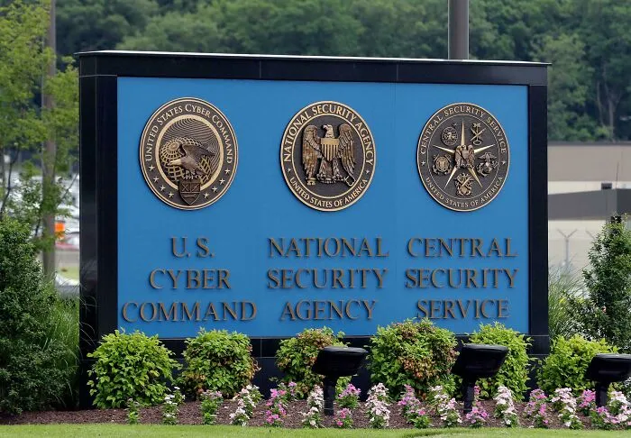 Official government agency entrance billboard representing hilarious badly designed signs with alignment issues.