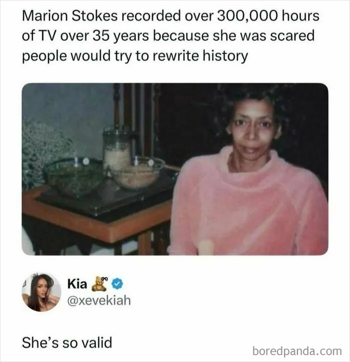 Portrait of Marion Stokes who recorded thousands of TV hours to preserve history
