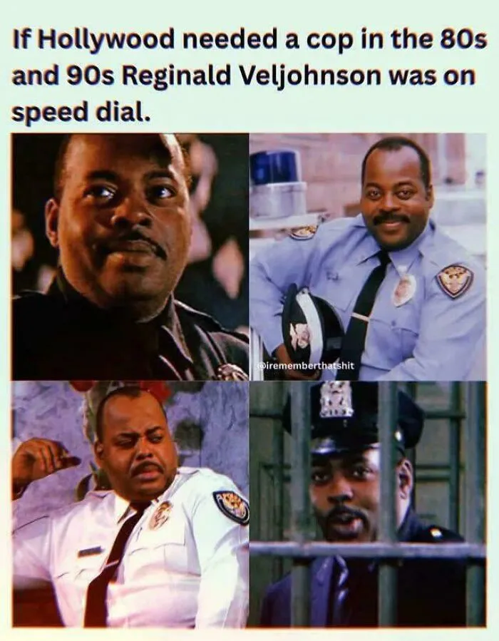 Actor Reginald VelJohnson portraying a cop in movies and TV shows from the 90s.