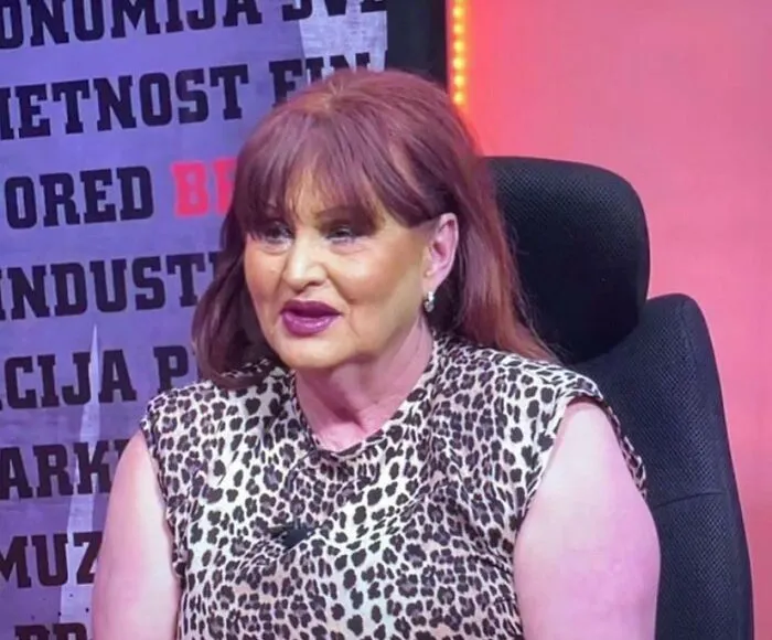 An older woman with excessive plastic surgery and filler as an example of beauty procedures fails