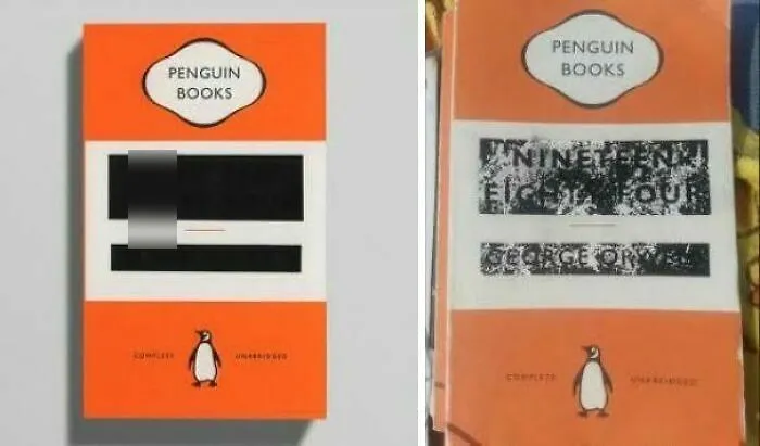 Two book covers showing how time slowly reshapes Penguin books through wear and fading