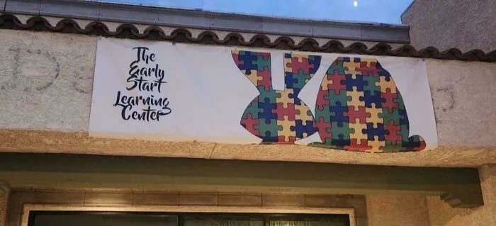 The Vertical Bunny Rabbit Logo Didn't Fit On The Horizontal Banner So They Just Chopped Off Its Head And Put It On The Ground