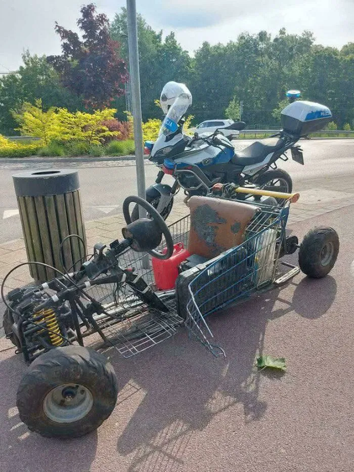 A 19-Year-Old From Poland Created This Wonder From A Shopping Cart On His Own Because He Was Banned From Driving By The Court