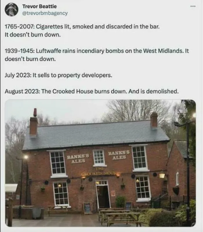 Historical Building Mysteriously Burns Down