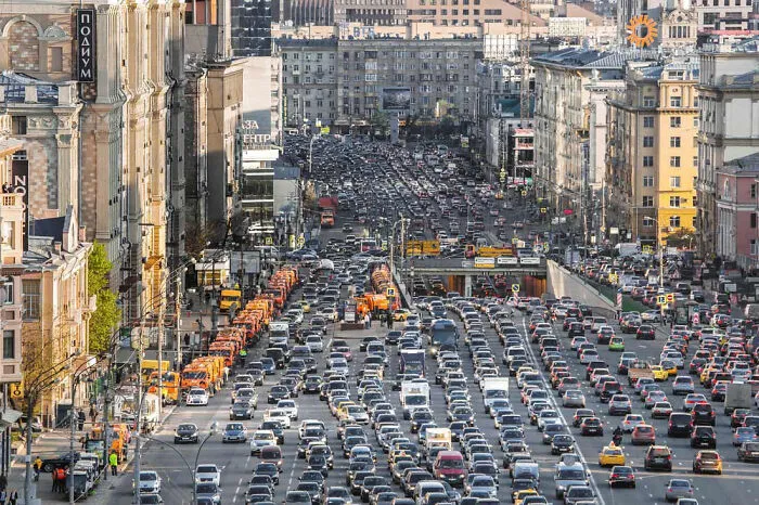 Moscow Russia Urban Ringroad