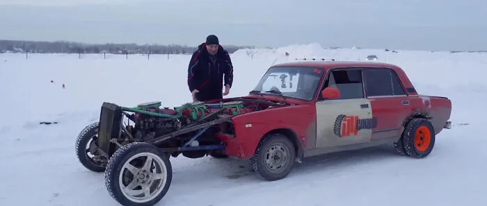 Lada Riva With Three Engines
