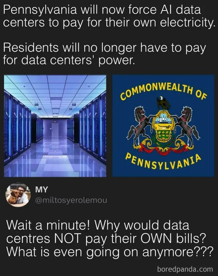 Pennsylvania forces AI data centers to pay their own electricity bills