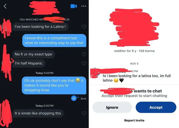 Messages demonstrating how some men objectify women, showing the sheer audacity some men bring on social media.