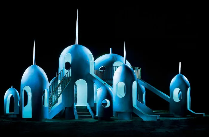 Japan's Vanishing Playground Sculptures Come Alive At Night By Fujio Kito (30 Pics)