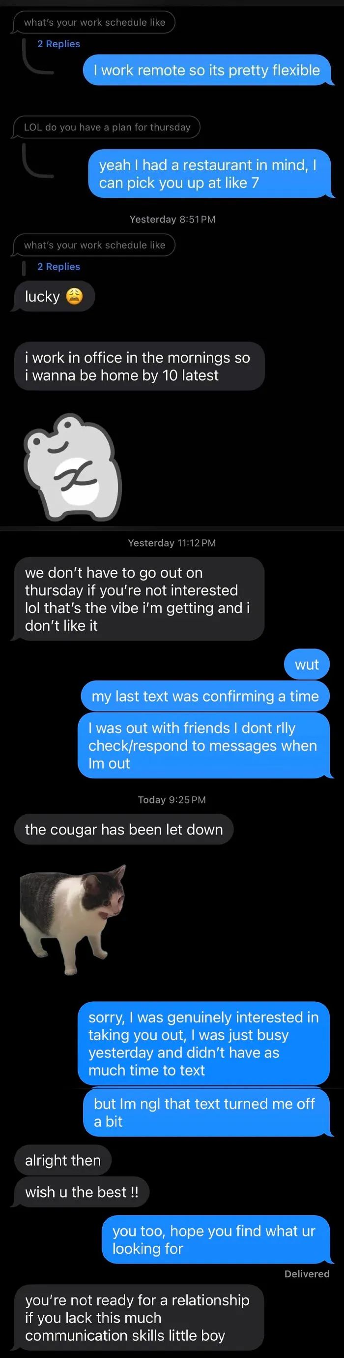 All Because I Didnt Respond For 2 Hours