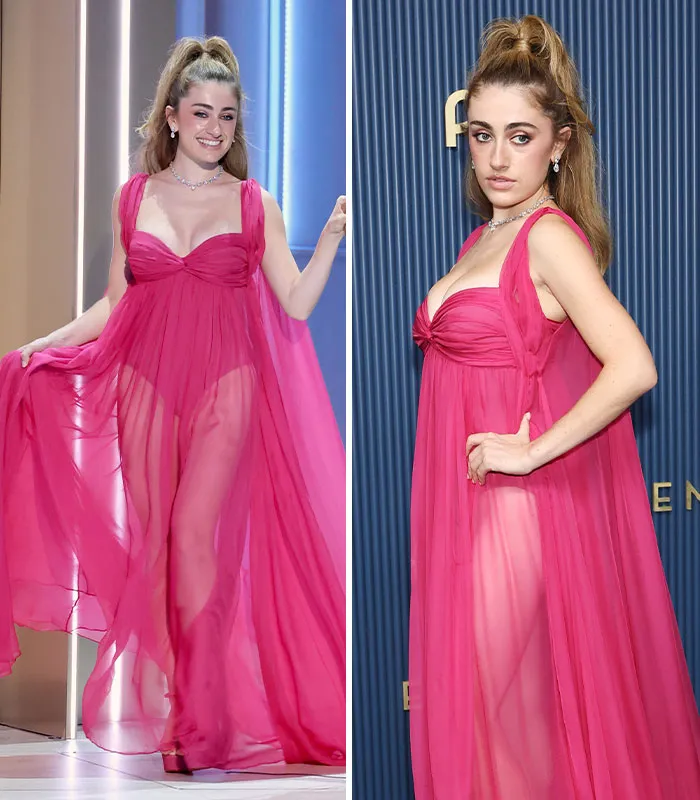 Rachel Sennott’s Vibrant Pink Dress Could Not Save Her From An “Awkward” Moment