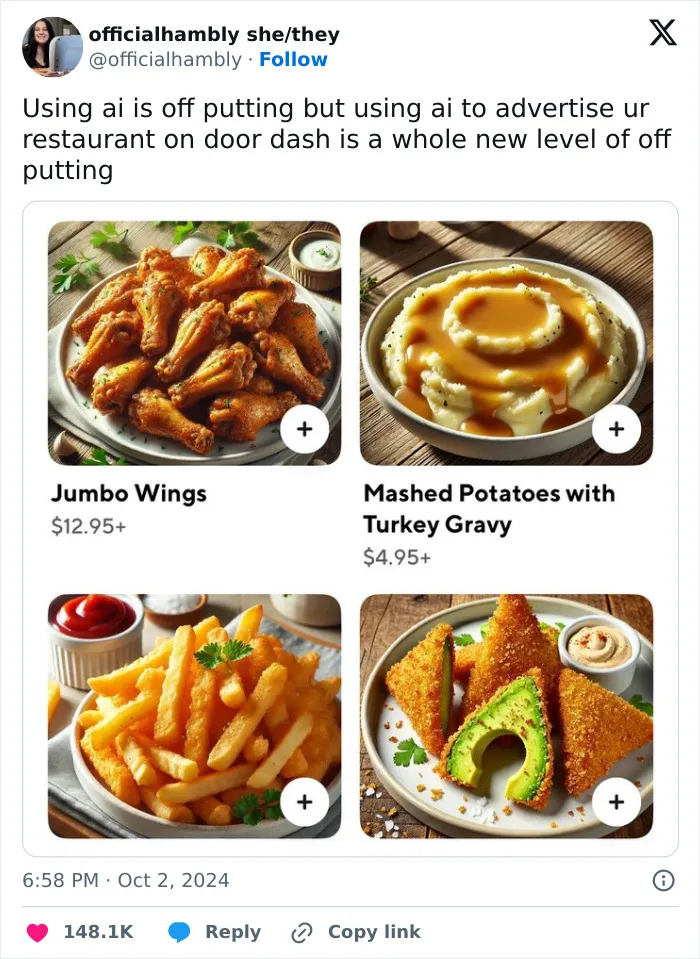 61 Restaurants Promote Their Food With AI Images That Leave Customers Seriously Confused