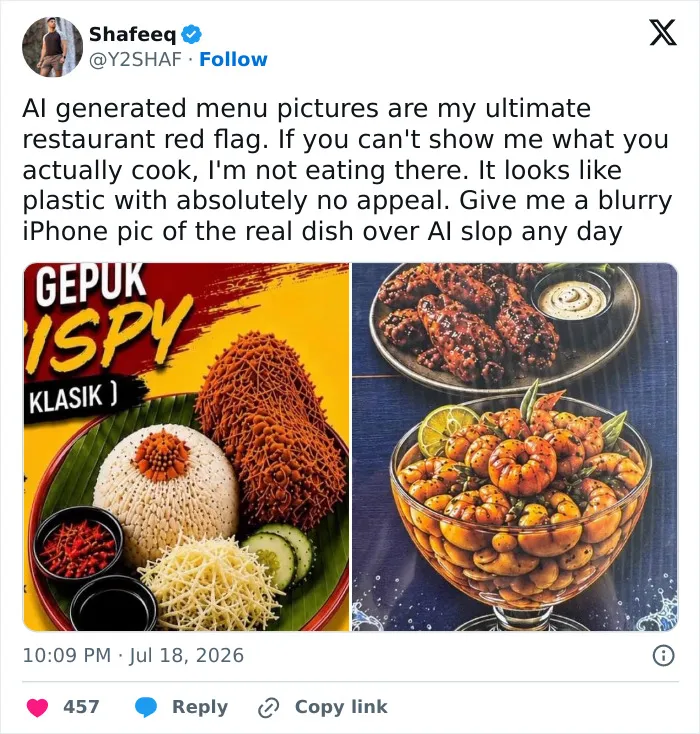 61 Restaurants Promote Their Food With AI Images That Leave Customers Seriously Confused