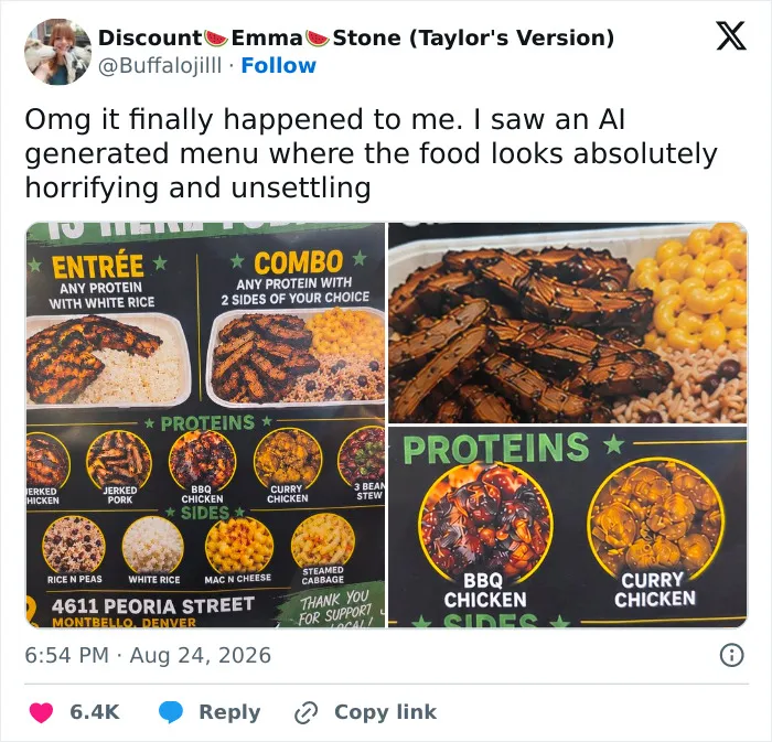 61 Restaurants Promote Their Food With AI Images That Leave Customers Seriously Confused