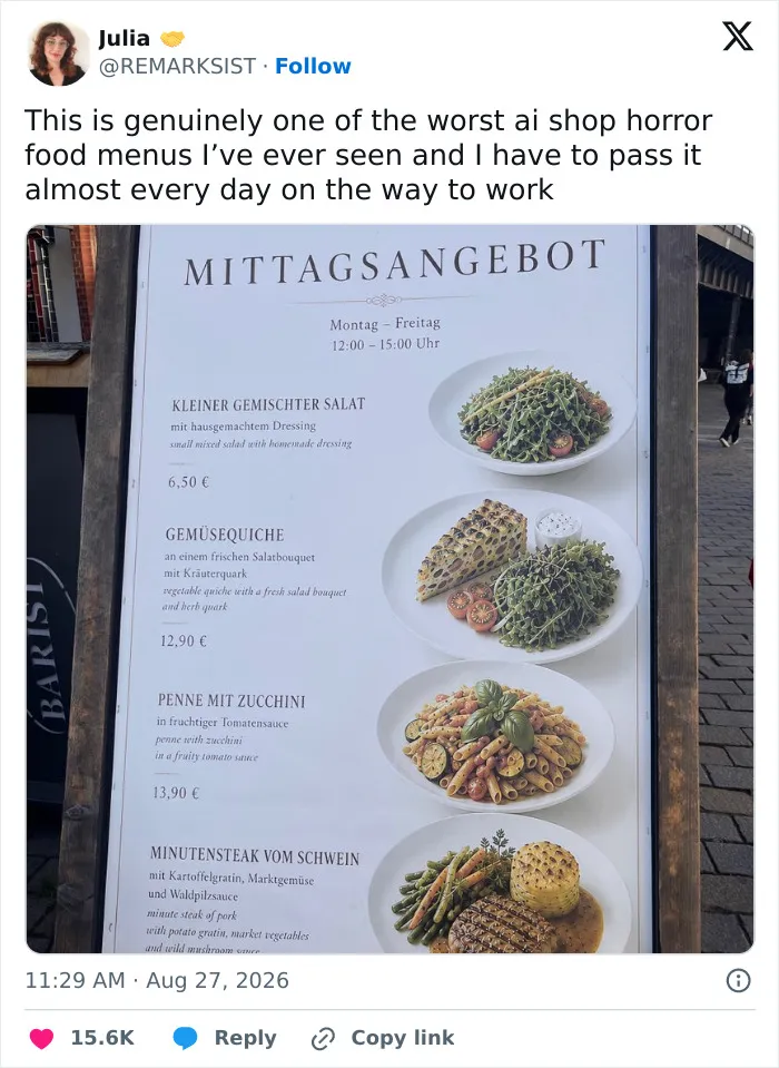 61 Restaurants Promote Their Food With AI Images That Leave Customers Seriously Confused