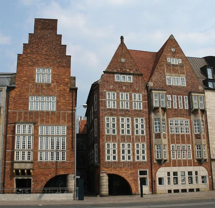 Robinson-Crusoe-Haus And Haus Atlantis Böttcherstraße In Bremen, Germany