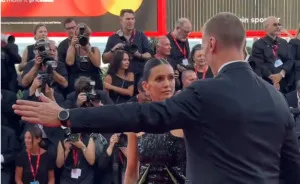 Nina Dobrev Has Horrible Moment After Security Guard Forces Her Out Of The Venice Film Festival Red Carpet
