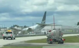 Terrifying Video Shows Amazon Boeing 767 Barreling Off Miami Airport Runway And Bursting Into Flames
