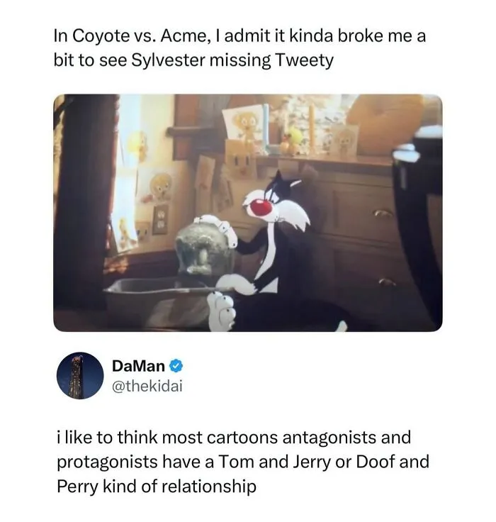Wild Memes Thehomie cartoon Sylvester missing Tweety in Coyote vs Acme