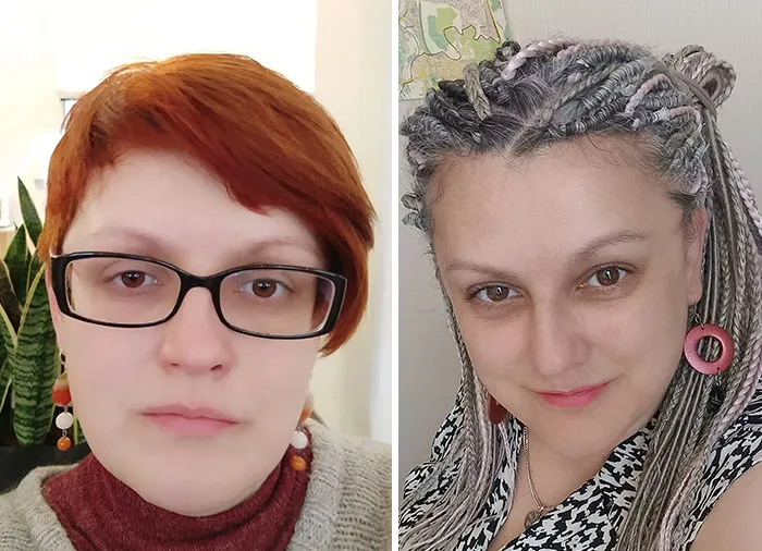 The First One Is "Happy Wife". The Second One Is "Sad Divorcee". The Photo Is 7 Years Old, Whatever