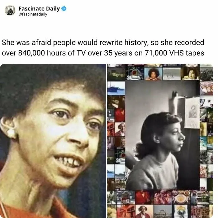 Woman recorded 840,000 hours of TV on 71,000 VHS tapes to preserve history