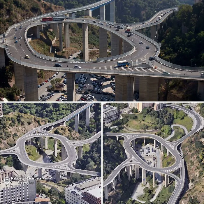Roundabout Bridge In Italy