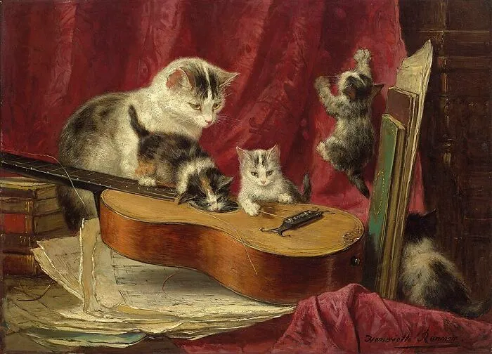 40 Vintage Paintings By This Artist That Prove Cats Have Always Had A Talent For Getting Into Trouble