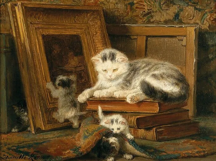 40 Vintage Paintings By This Artist That Prove Cats Have Always Had A Talent For Getting Into Trouble