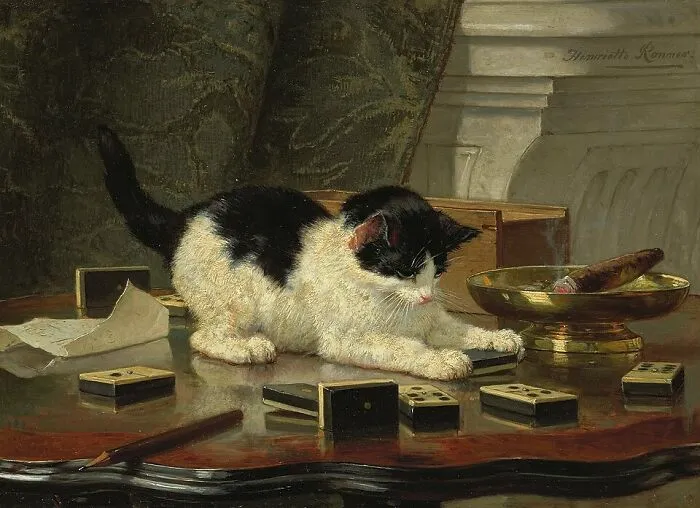 40 Vintage Paintings By This Artist That Prove Cats Have Always Had A Talent For Getting Into Trouble
