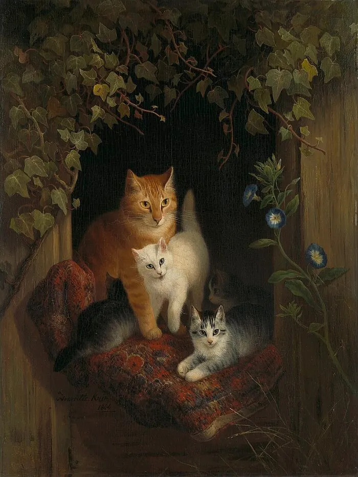 40 Vintage Paintings By This Artist That Prove Cats Have Always Had A Talent For Getting Into Trouble