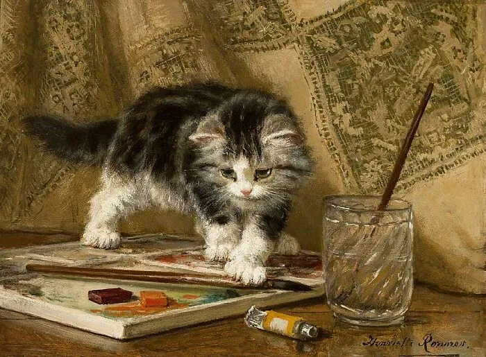 40 Vintage Paintings By This Artist That Prove Cats Have Always Had A Talent For Getting Into Trouble
