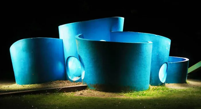 Japan's Vanishing Playground Sculptures Come Alive At Night By Fujio Kito (30 Pics)