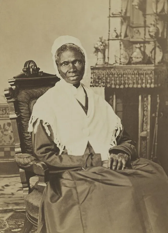 Harriet Tubman, an iconic figure among women in history, known for her bravery and activism.