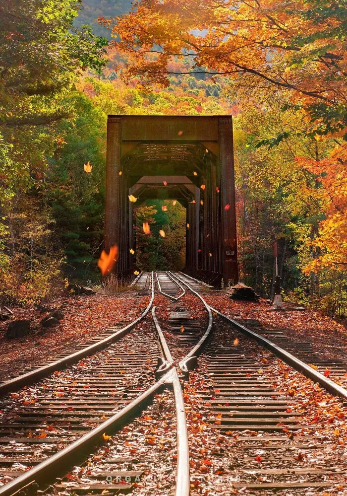 Itap Of A Train Trestle In New Hampshire