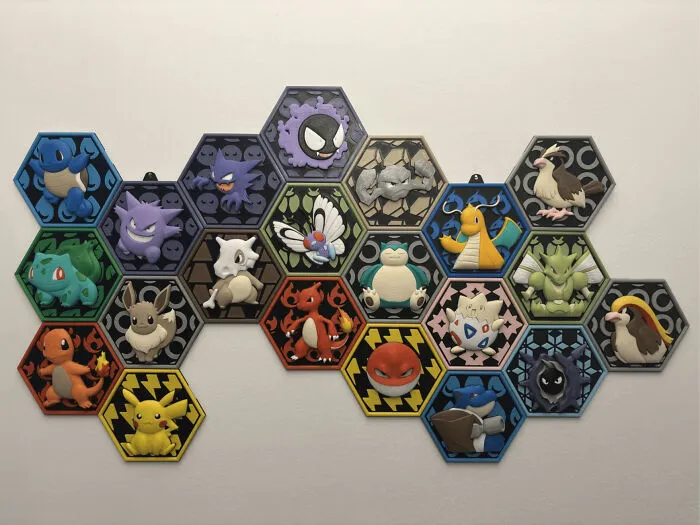 I Designed A 3D Printable, Modular Wall Pokédex (Hexadex)