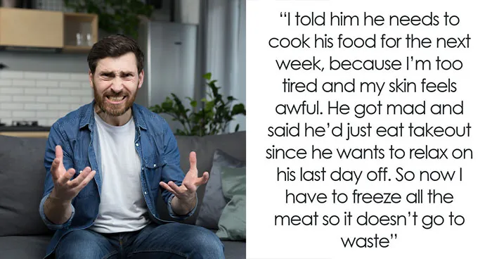 Woman’s Husband Pressures Her To Rake Despite Her Allergy, Then She Refuses To Cook For Him