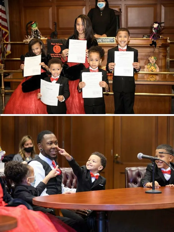 29 Year Old Robert Carter Planned To Adopt One Child, But Chose All Five Siblings So They Could Stay Together
