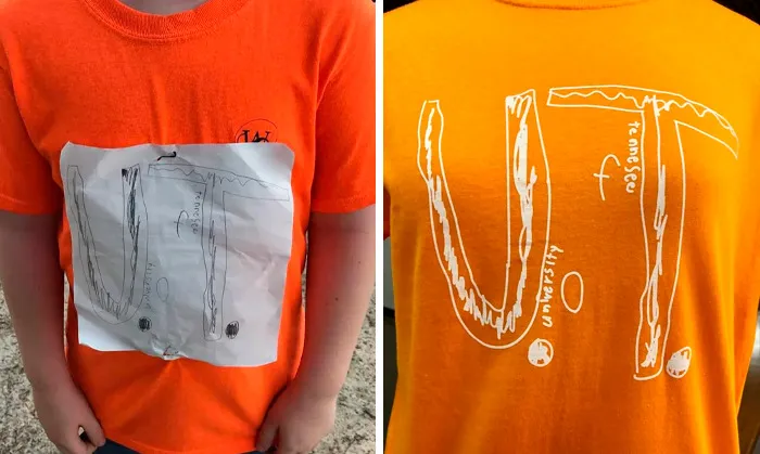 Boy Was Bullied For Wearing Homemade University Of Tennessee T Shirt, So They Made It Their Own Official Design