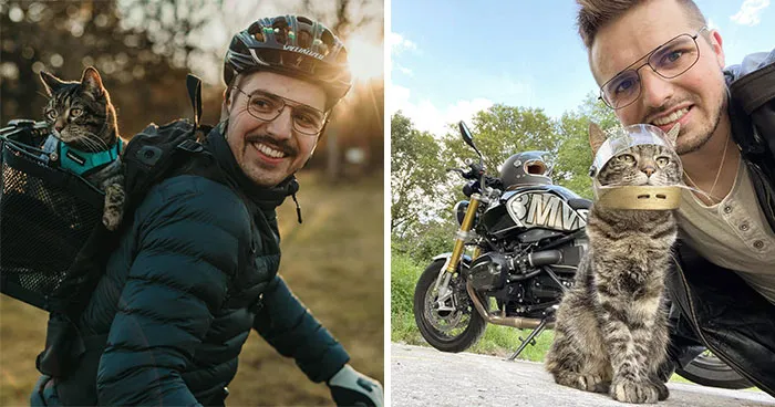 This Man Has All Kinds Of Crazy Adventures With His Cat (33 New Pics)