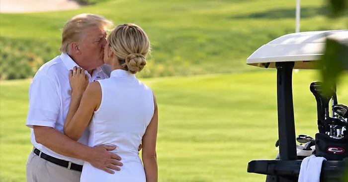 White House Finally Responds To Viral Image Appearing To Show Trump Kissing His Assistant Natalie Harp
