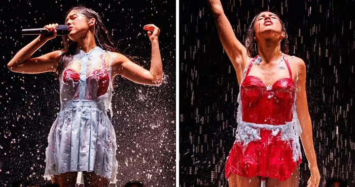 Olivia Rodrigo’s Dress Literally Melts Off Her Body Onstage In Jaw-Dropping Tour Moment