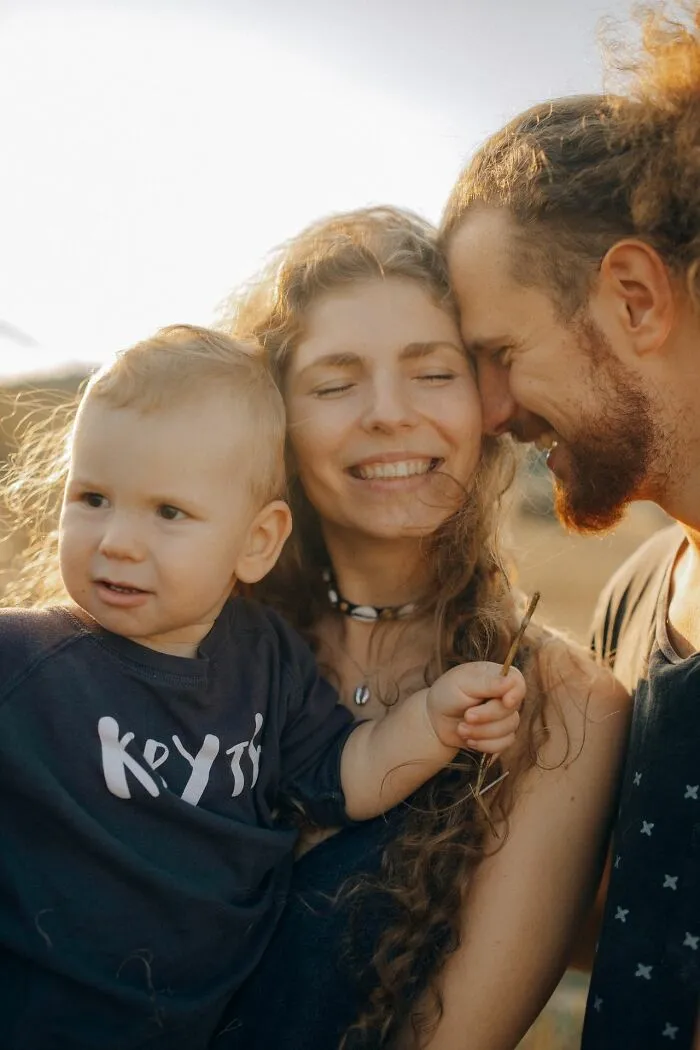 Happy family with child enjoying time together family cut off stories