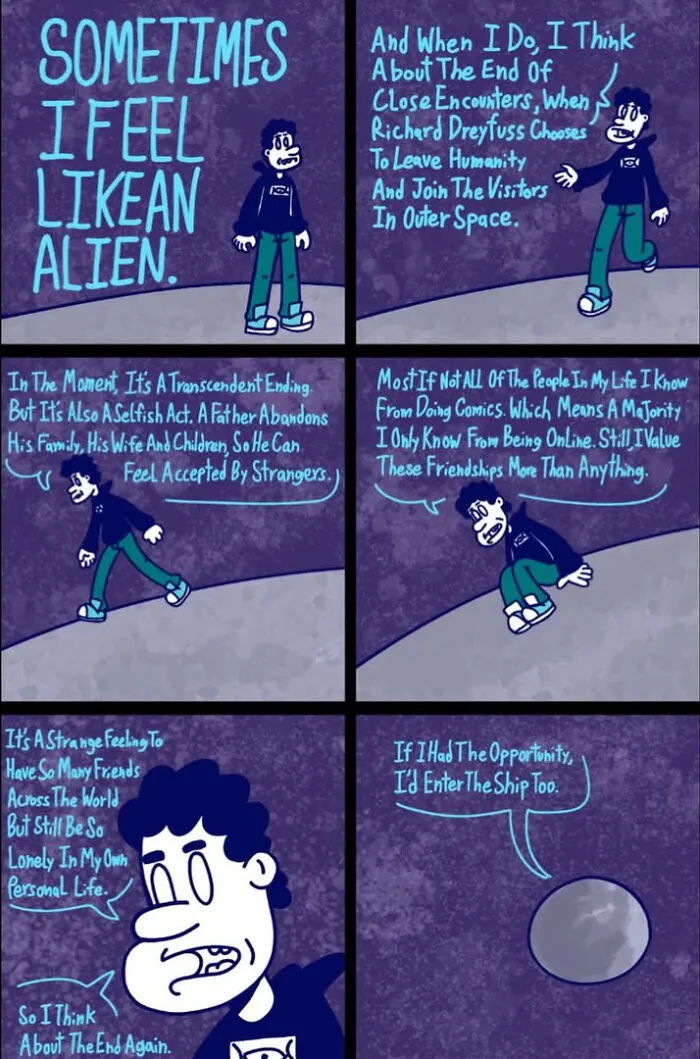 One And Only Comics panel discussing feeling like an alien