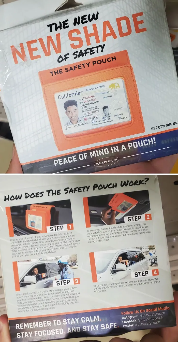 A Pouch For Reducing Your Chance Of Getting Shot While Reaching For Your License