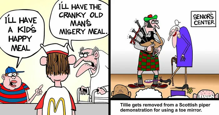 Artist Made 46 New Comics That Turn The Less Glamorous Parts Of Aging Into Something Funny