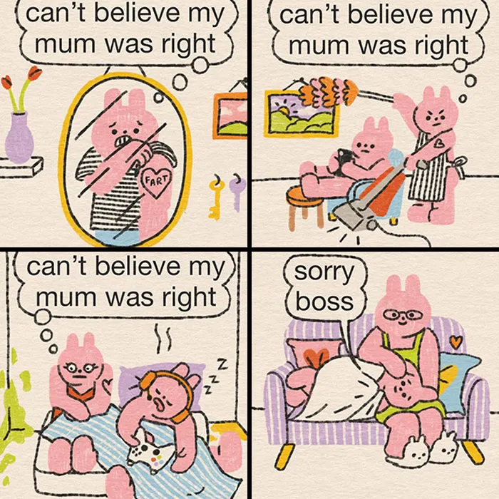 Snarky British Humor Delivered Through Sassy Pink Rabbits By Clarice Tudor (20 New Pics)
