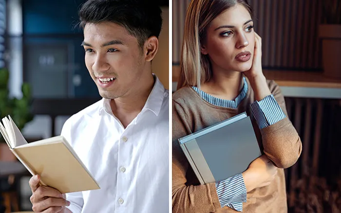 Book Club Member Watches Woman Freeze While Her Husband Mocks Her, Gets Up And Takes The Book Away