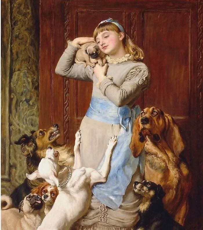 Envy, Hatred And Malice (Also Known As Vying For Attention Or Girl With Dogs), 1881