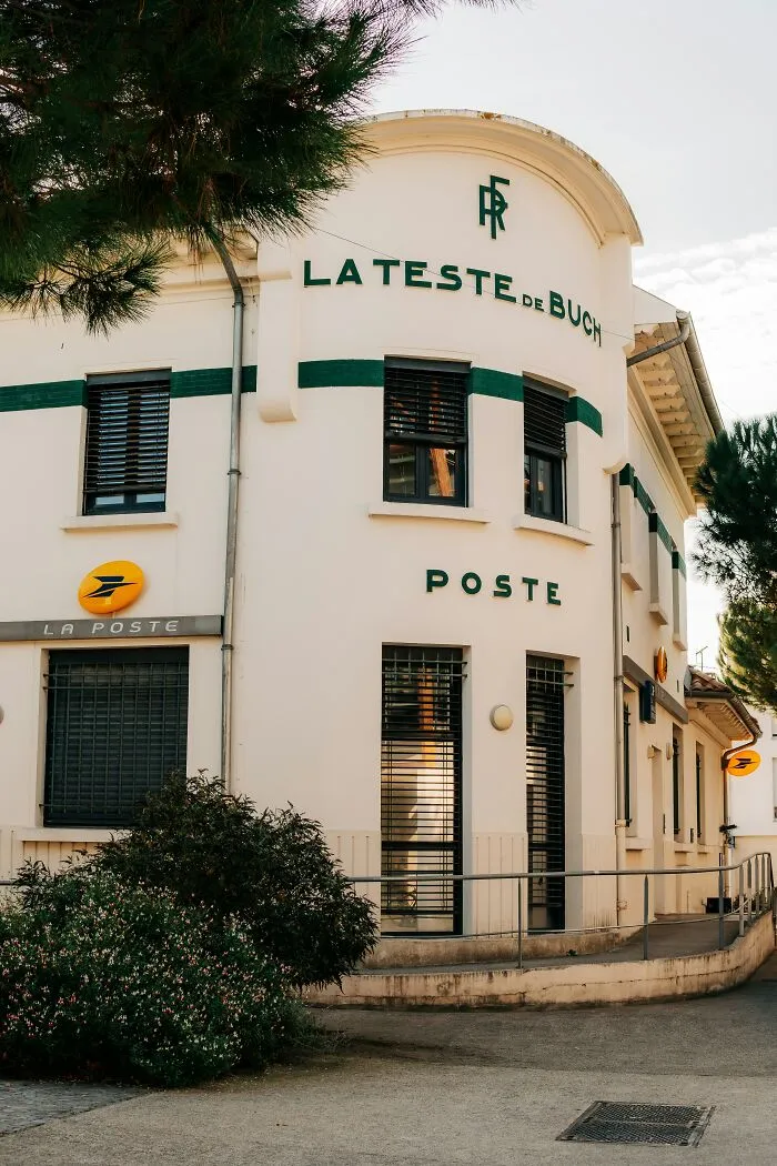 Post office building of La Teste de Buch on holiday trip
