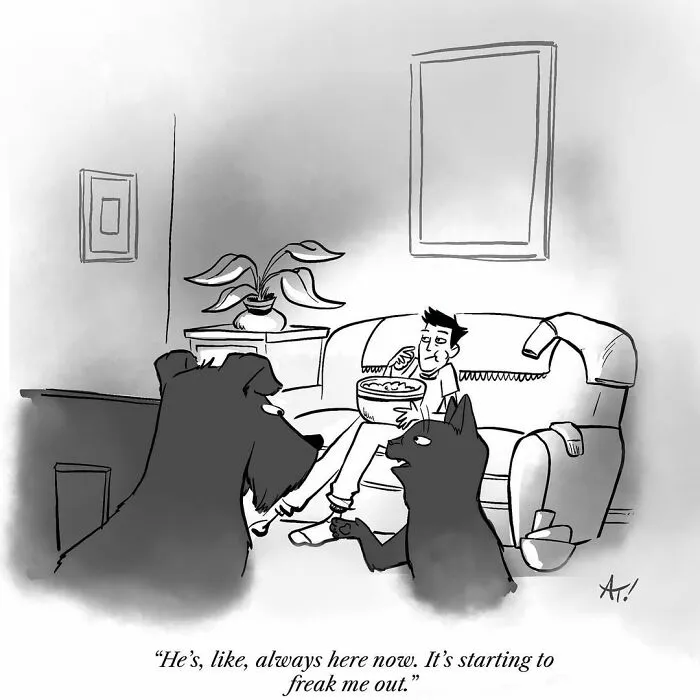 Artist Created 30 Comics That Turn Modern-Day Problems, Habits, And Oddities Into Funny Situations